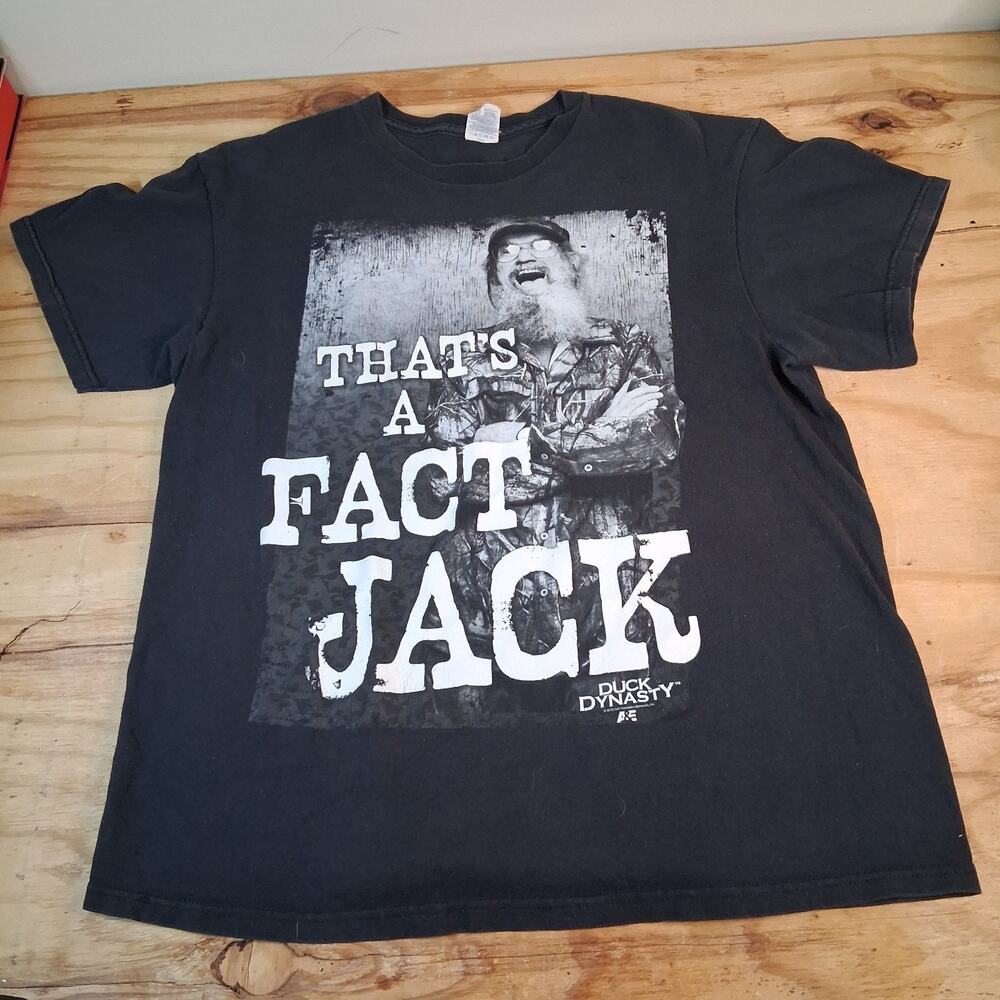 Duck Dynasty Women Tee Shirt Short Sleeve Uncle Si Sz L Black Shirt TV Show